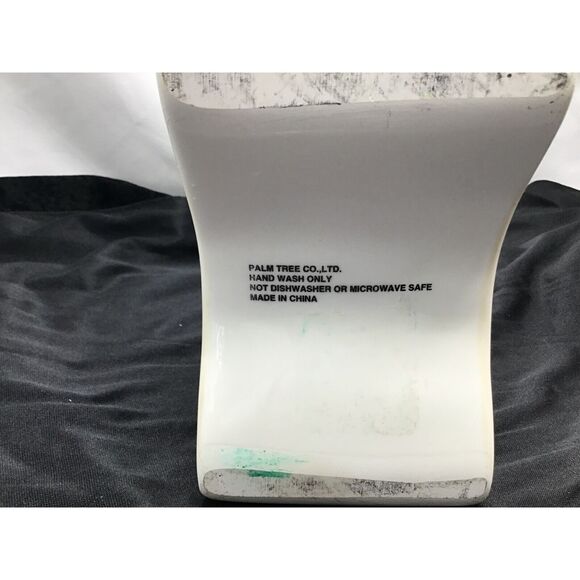 Palm Tree Co. Easter Bunny Rabbit Floral Basket Planter Ceramic Spring Kitchy - Picture 5 of 7